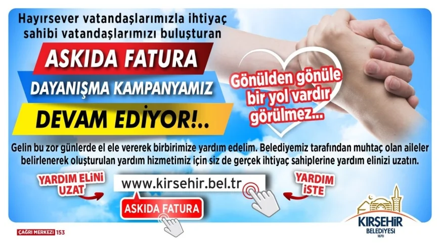 Kırşehir’de dayanışma kampanyası sürüyor